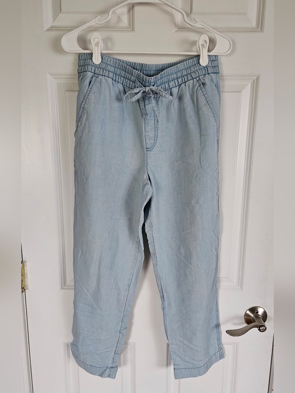 GAP Light Wash Drawstring Easy Pant - Light Blue